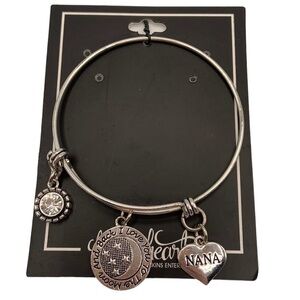 From the Heart Silver "Nana" "I Love you to the moon and back" Bracelet New!